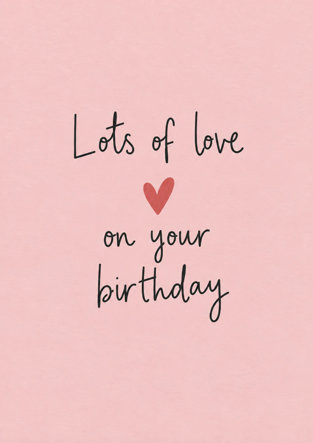 Lots of Love Pink Heart Birthday Card for Her