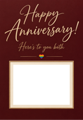 Load image into Gallery viewer, Rainbow Heart Here's to You Both Photo Upload Anniversary Card
