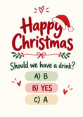 Load image into Gallery viewer, Funny Should We Have a Drink Christmas Card for Auntie

