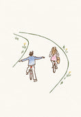 Load image into Gallery viewer, Cycling Friends on Winding Path Friendship Card
