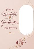Load image into Gallery viewer, Wonderful Granddaughters LGBTQ+ Photo Upload Anniversary Card
