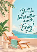 Load image into Gallery viewer, Funny Bored Within a Week Retirement Card for Best Friend
