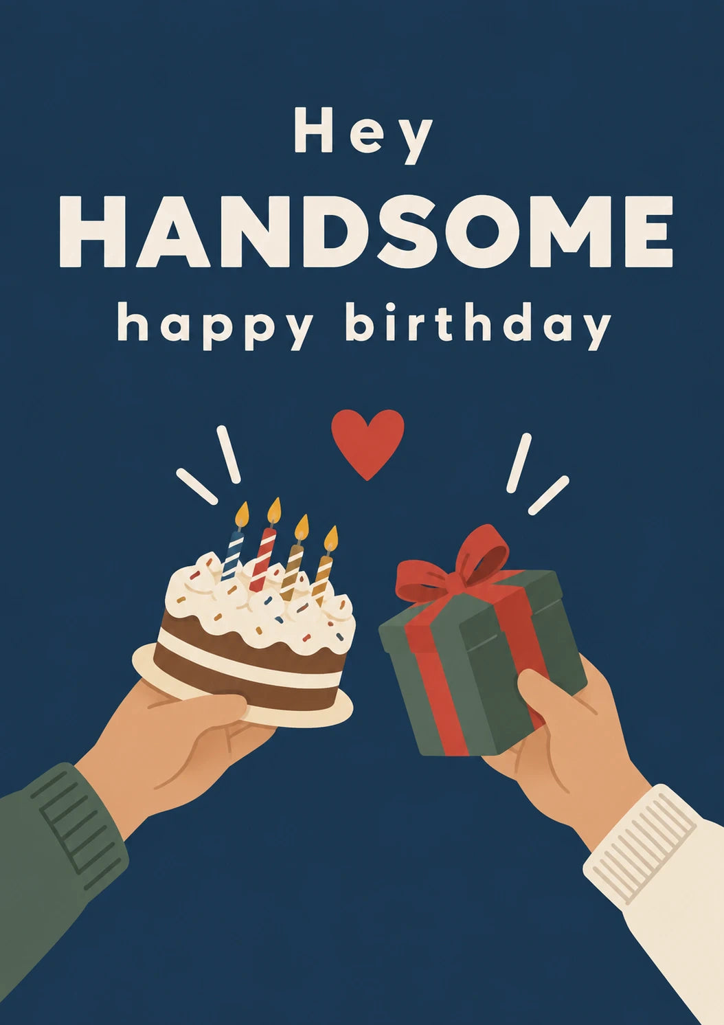 Hey Handsome Happy Birthday Card for Him