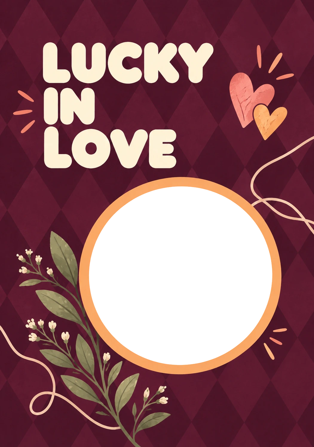 Funny Lucky In Love Hearts Photo Upload 20th Anniversary Card for Someone Special