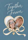 Load image into Gallery viewer, Together Forever Heart Bow Photo Upload Wedding Card for Her
