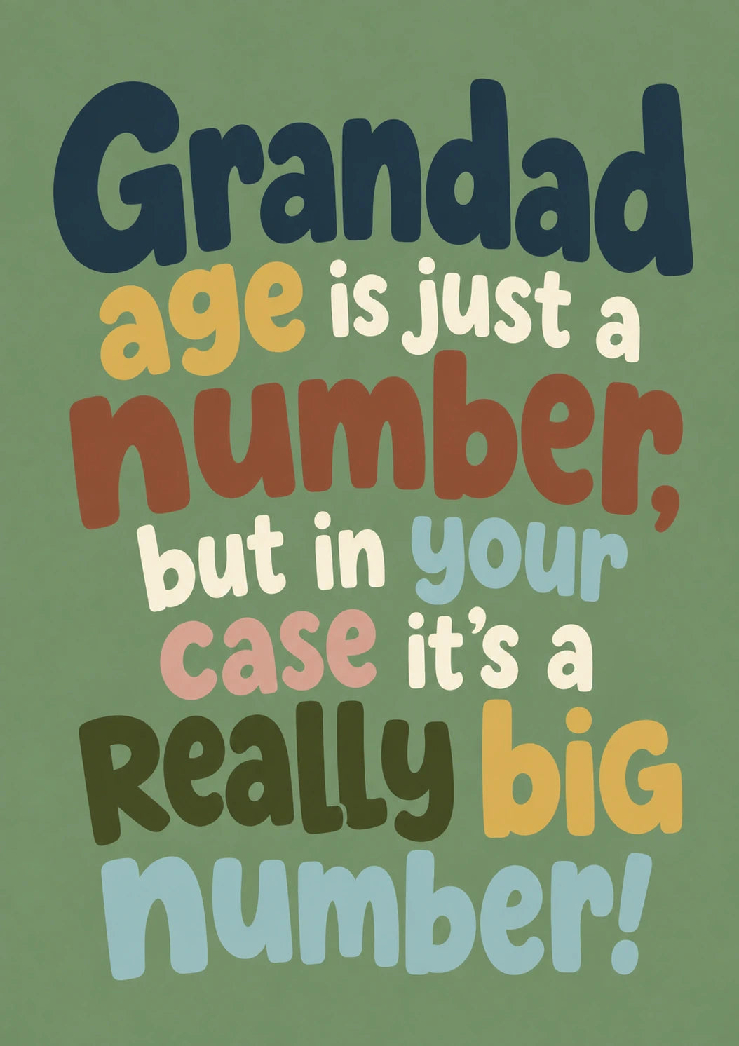 Funny Age Is Just a Number 90th Birthday Card for Him