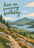 Load image into Gallery viewer, Scenic Mountain Lake Landscape Birthday Card
