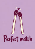 Load image into Gallery viewer, Perfect Match Matchstick Couple Anniversary Card
