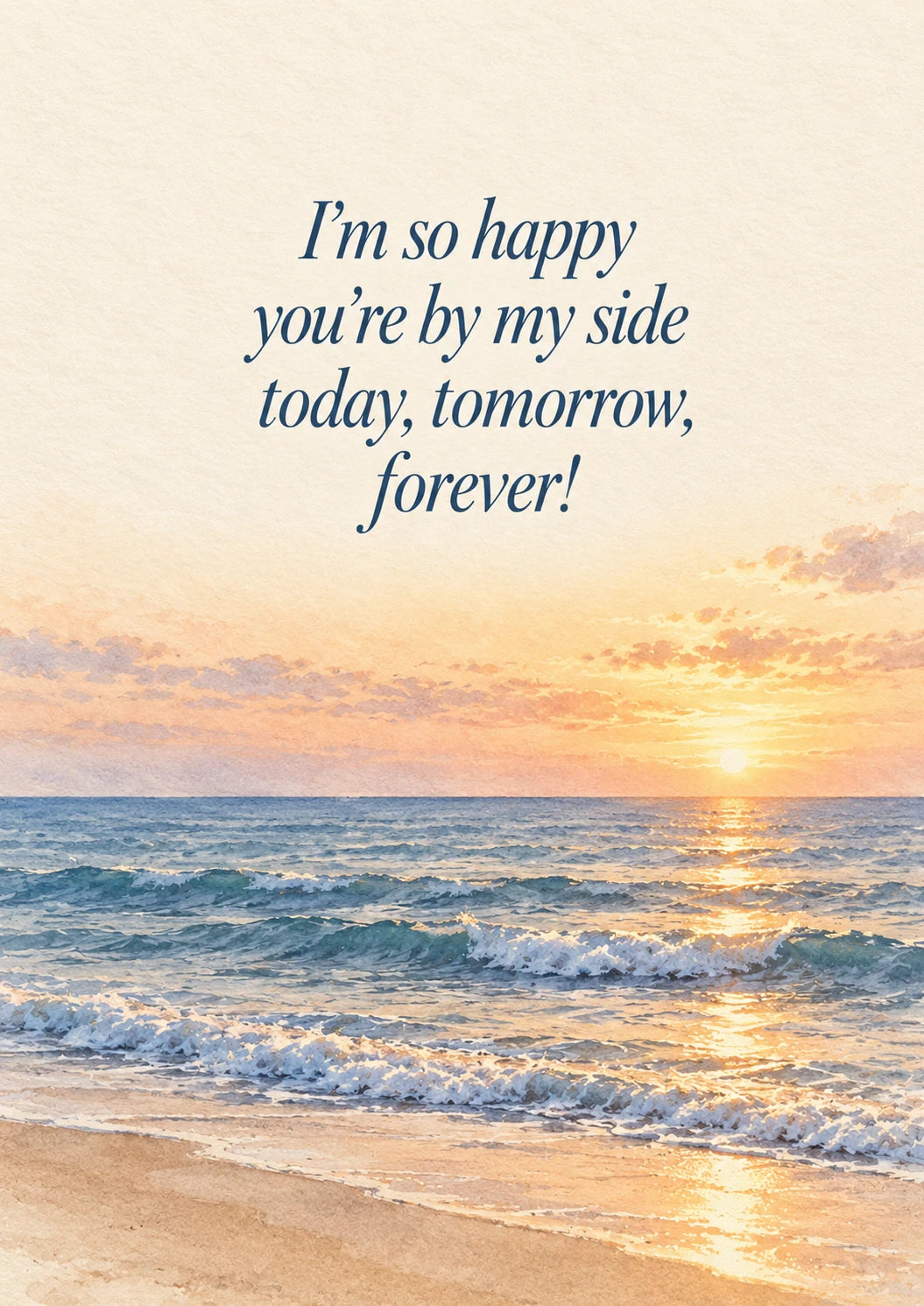 Heartfelt Verse Sunset Beach Verse Wife Anniversary Card for Wife