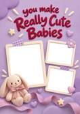 Load image into Gallery viewer, Funny You Make Really Cute Babies Multiple Photo Upload New Baby Card for Brother
