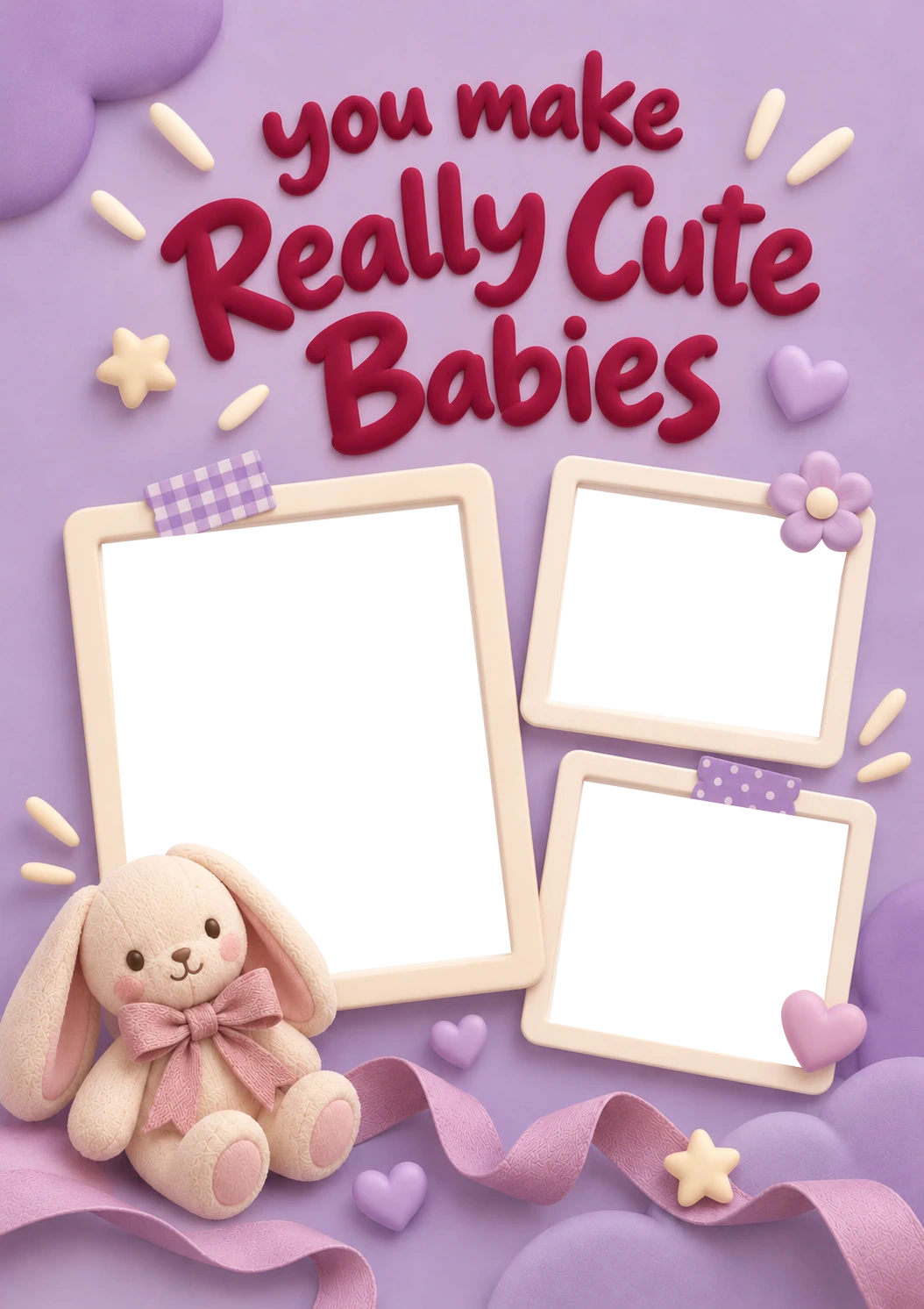 Funny You Make Really Cute Babies Multiple Photo Upload New Baby Card for Brother