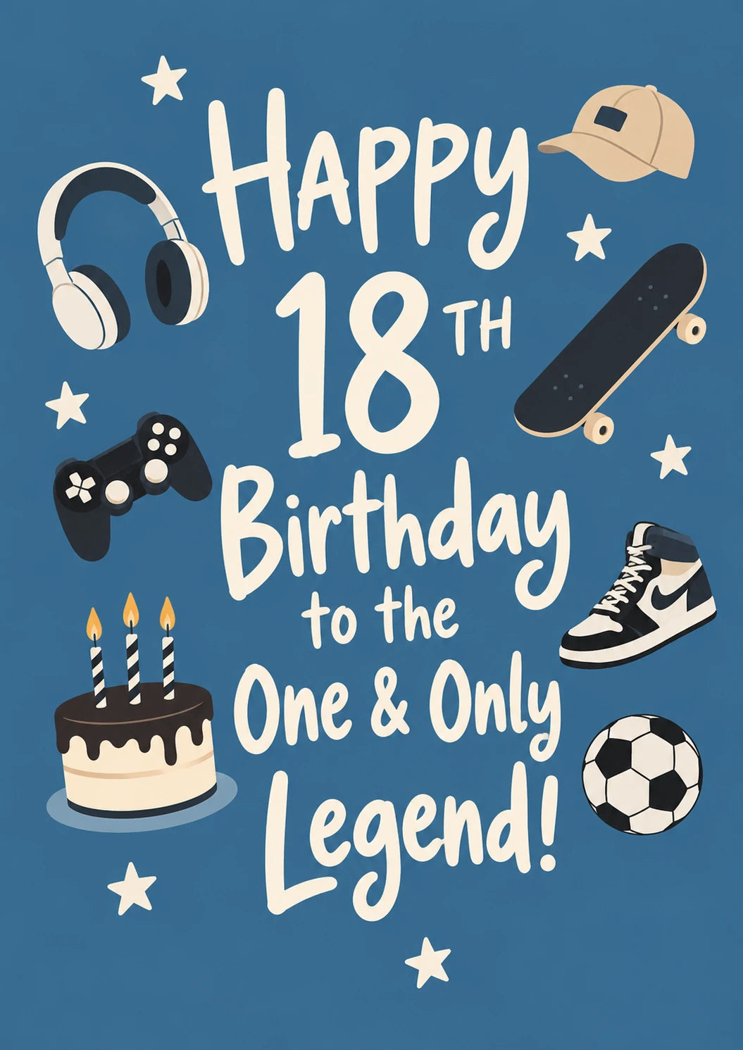 Teen Icons Legend 18th Birthday Card for Him