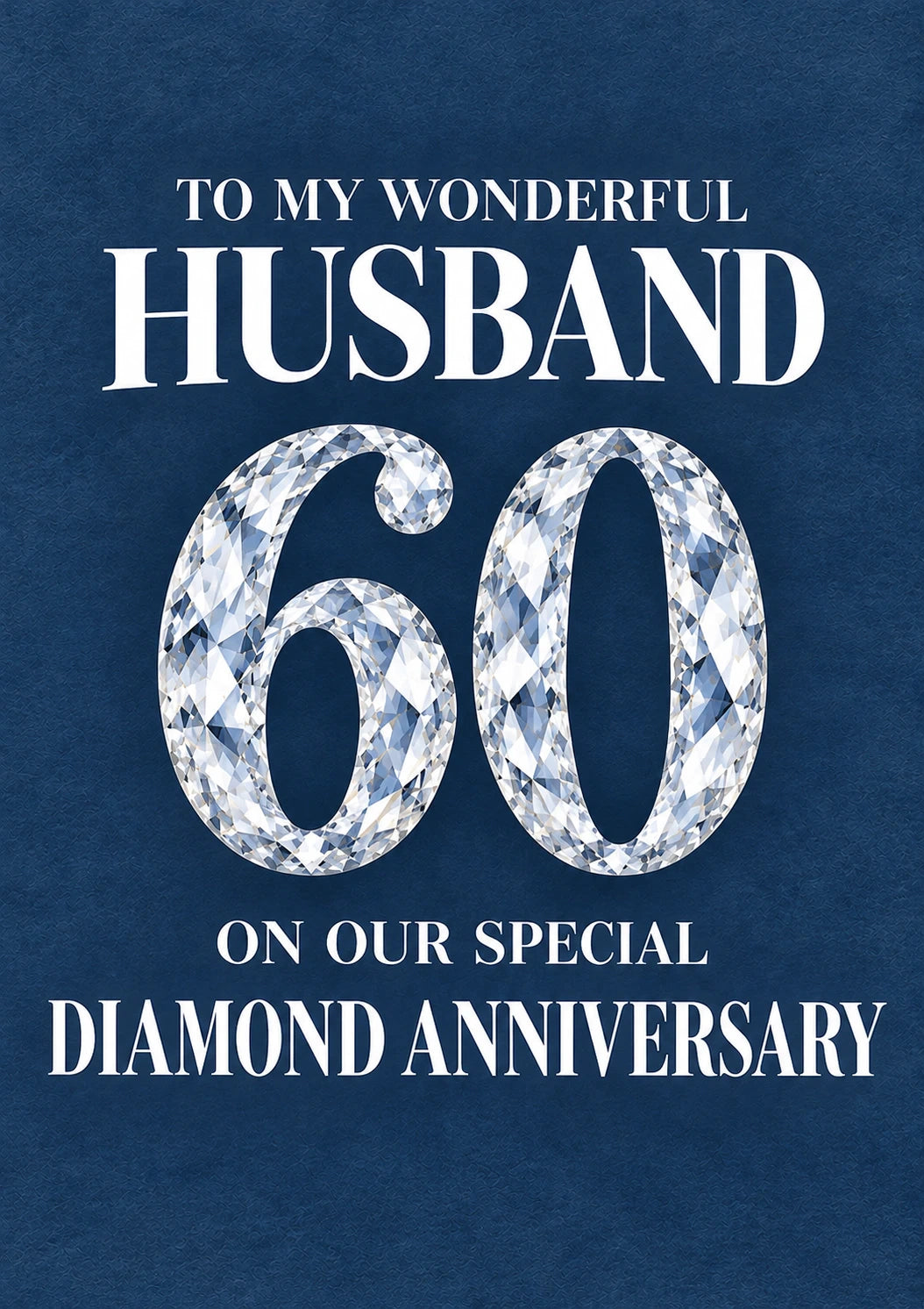 Diamond Gem 60th Anniversary Birthday Card for Him