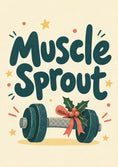 Load image into Gallery viewer, Funny Muscle Sprout Dumbbell Christmas Card for Grandson
