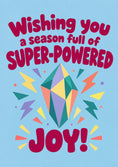 Load image into Gallery viewer, Super-Powered Joy Crystal Christmas Card for Nephew
