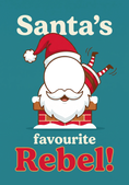 Load image into Gallery viewer, Funny Santa's Favourite Rebel Photo Upload Christmas Card
