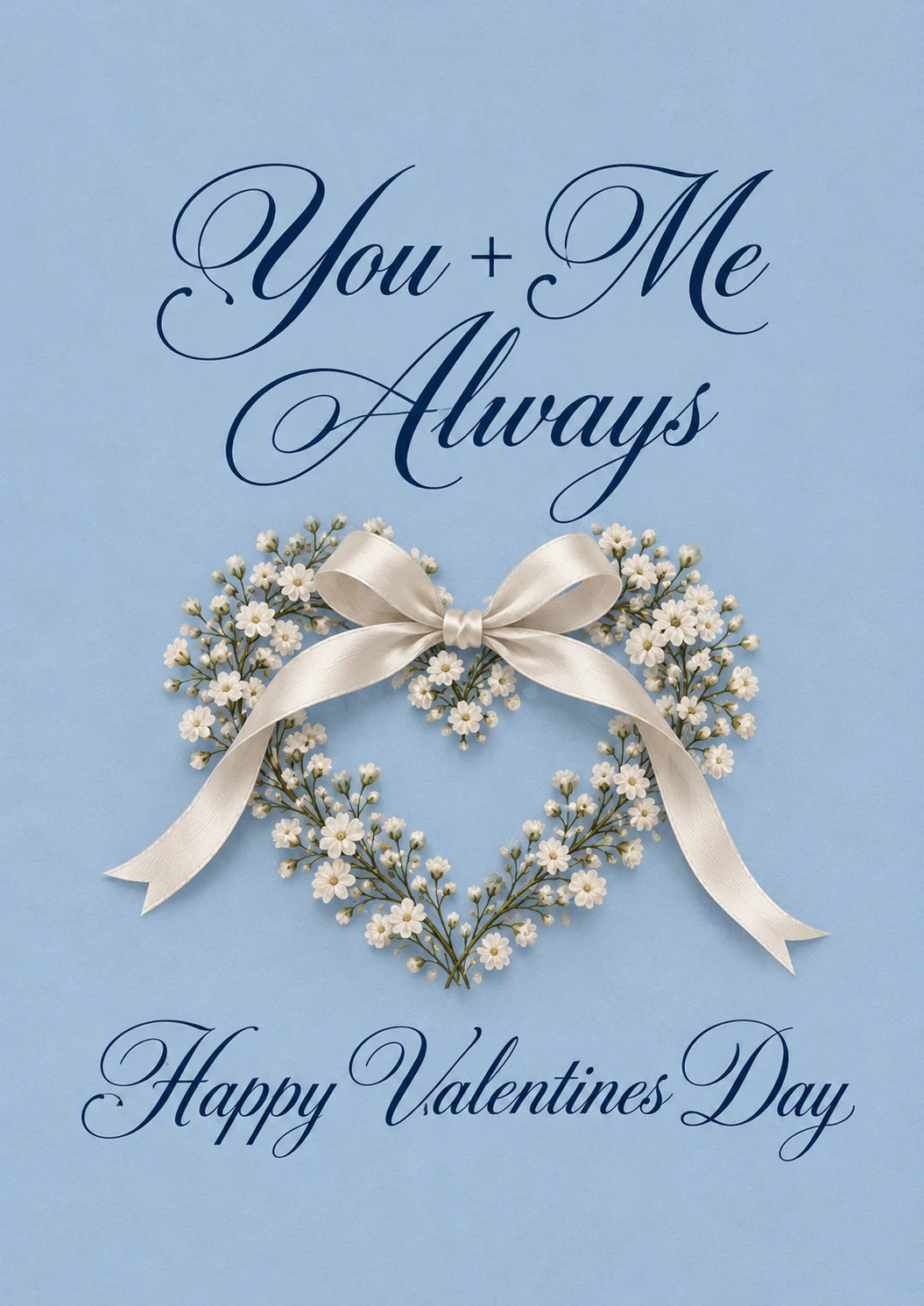 You and Me Always Floral Heart Valentine's Day Card for Husband