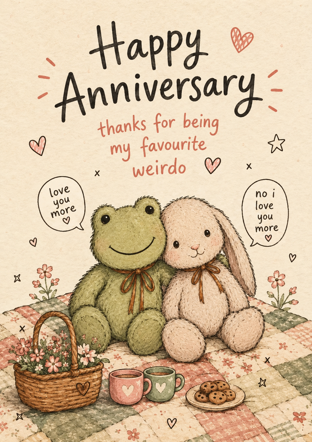 Funny Favourite Weirdo Anniversary Card