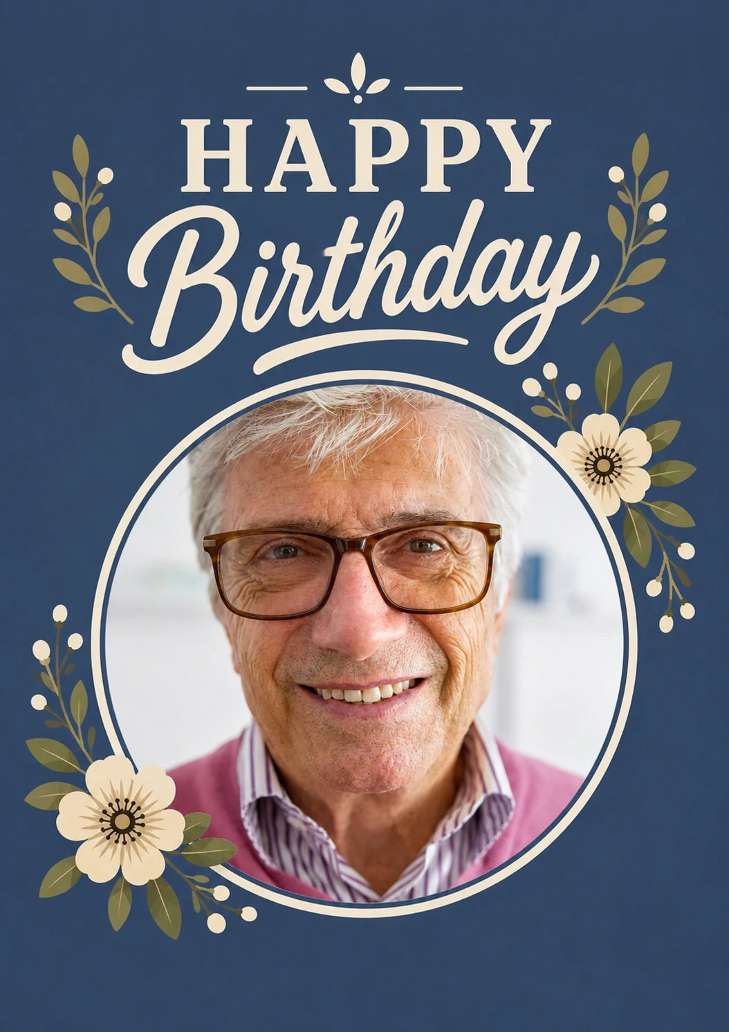 Birthdays - Personalised Card — with punch holes