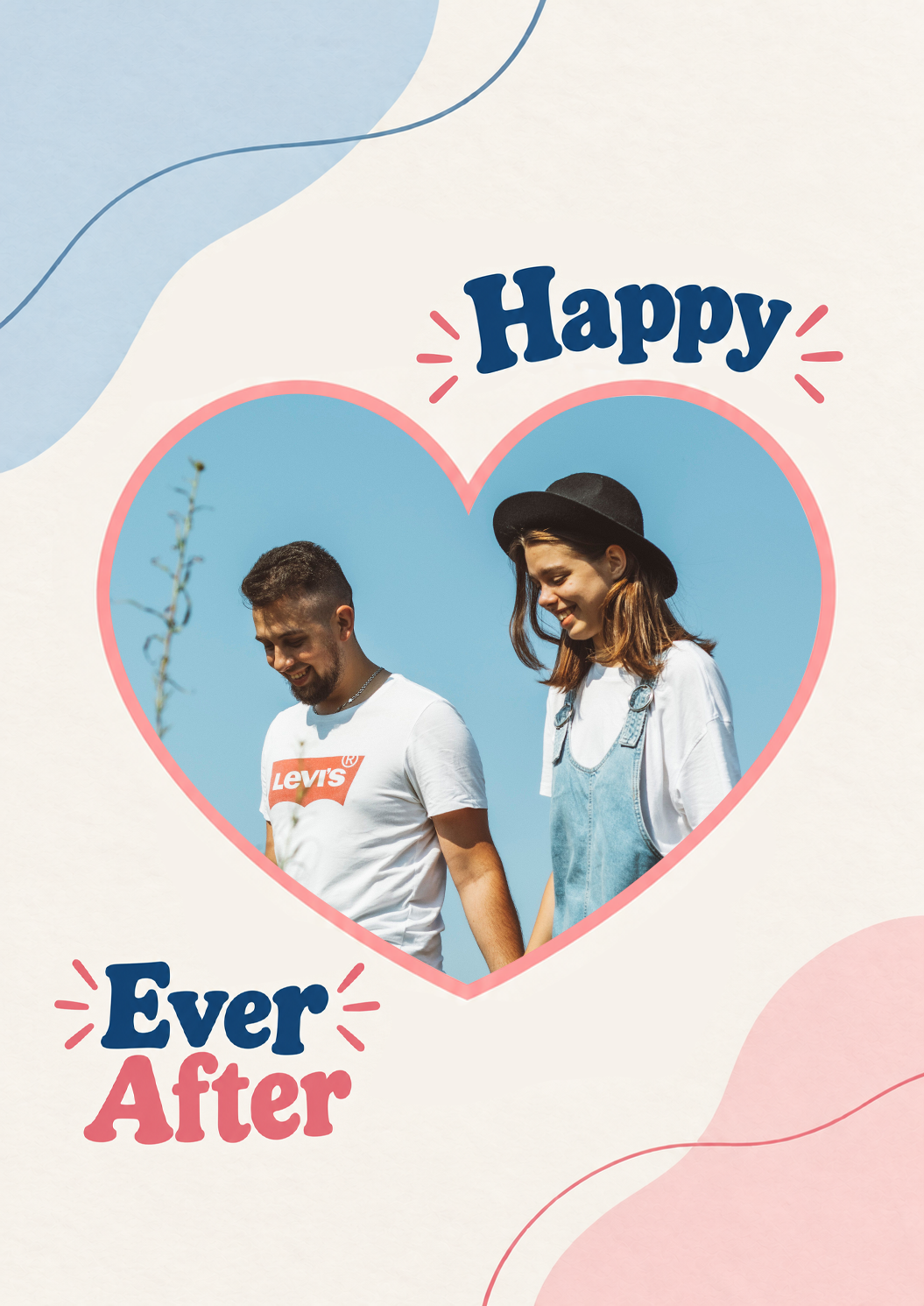 Happy Ever After Photo Upload Anniversary Card for Fiance