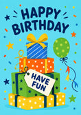 Load image into Gallery viewer, Birthdays - Personalised Card — with punch holes
