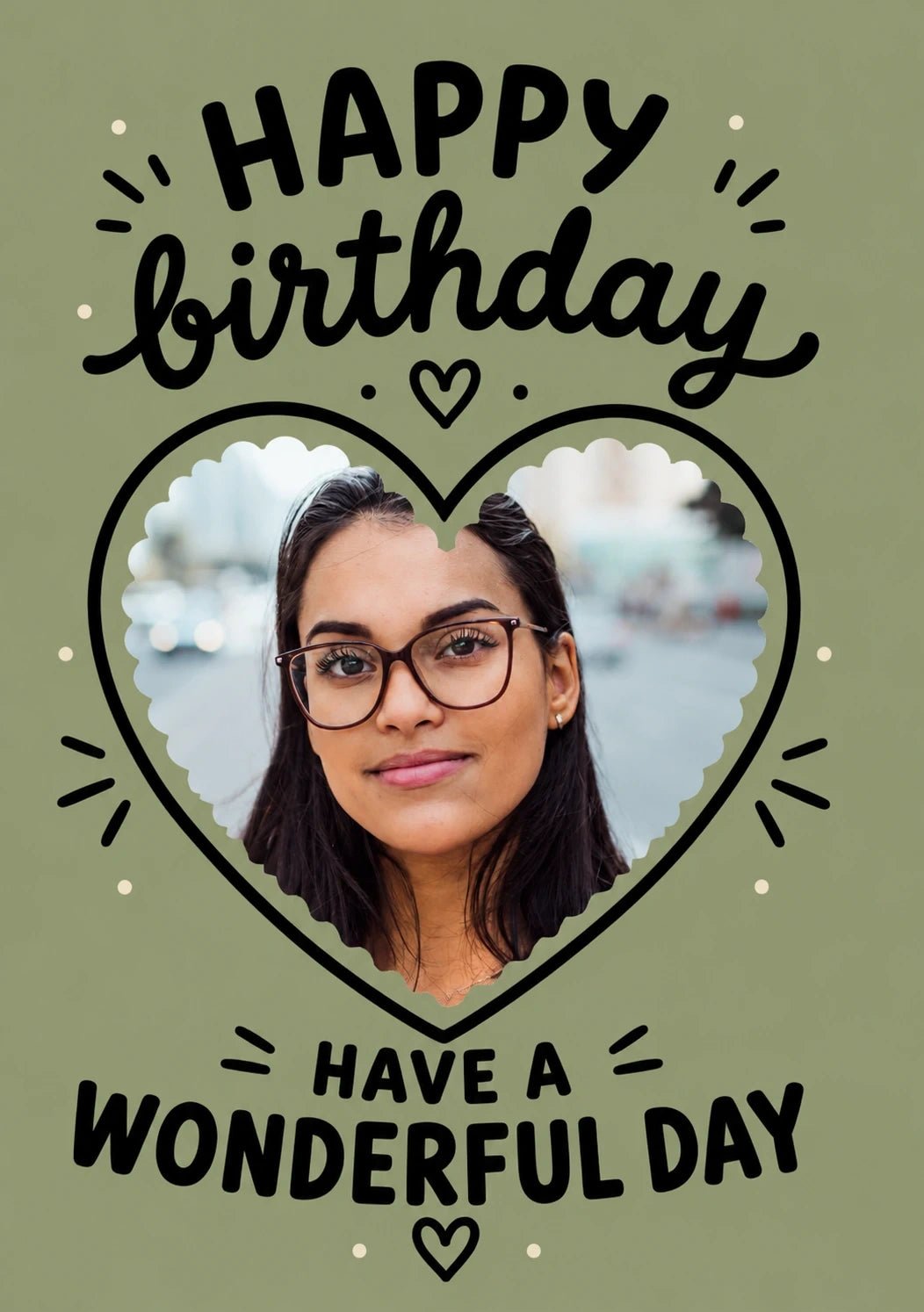 Birthdays - Personalised Card — with punch holes