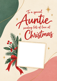 Load image into Gallery viewer, From the Heart Auntie Photo Upload Christmas Card
