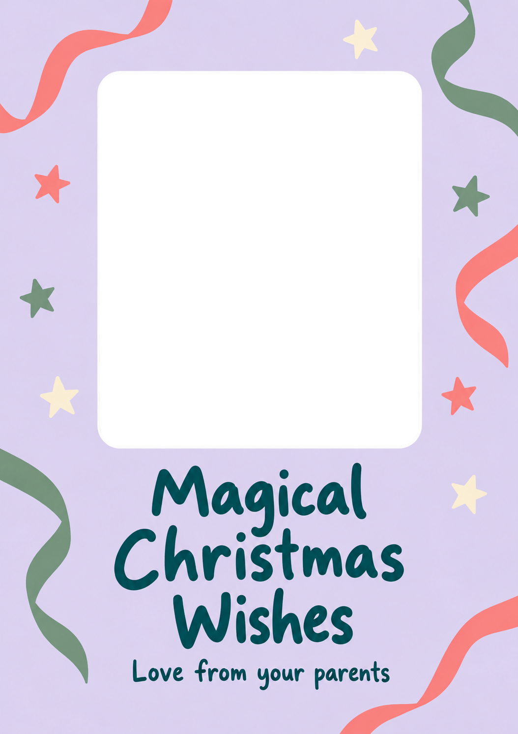 Magical Wishes Confetti Photo Upload Christmas Card for Nephew