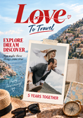 Load image into Gallery viewer, Love To Travel Magazine Photo Upload Anniversary Card for Wife
