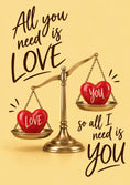 Load image into Gallery viewer, Funny Love Equals You Scales valentine's day Card for Partner
