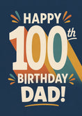 Load image into Gallery viewer, Retro Bold 100th Birthday Card for Him
