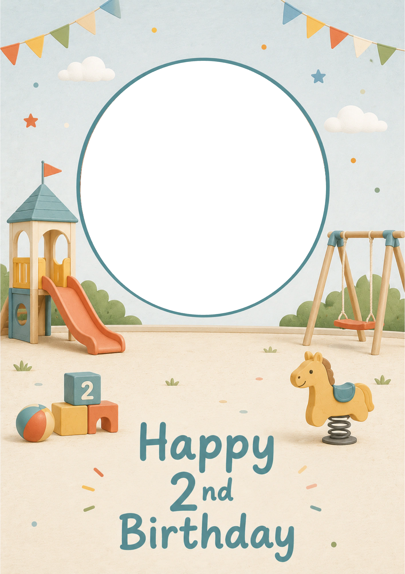 Birthdays - Personalised Card — with punch holes