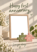 Load image into Gallery viewer, Anniversary - Personalised Card — with punch holes
