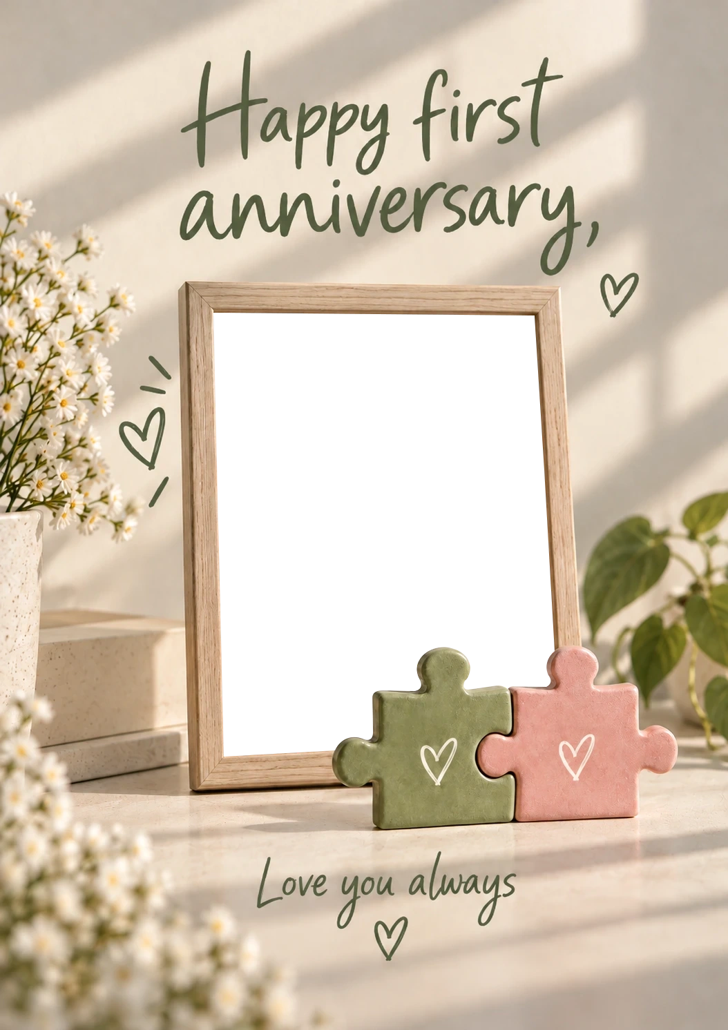 Anniversary - Personalised Card — with punch holes