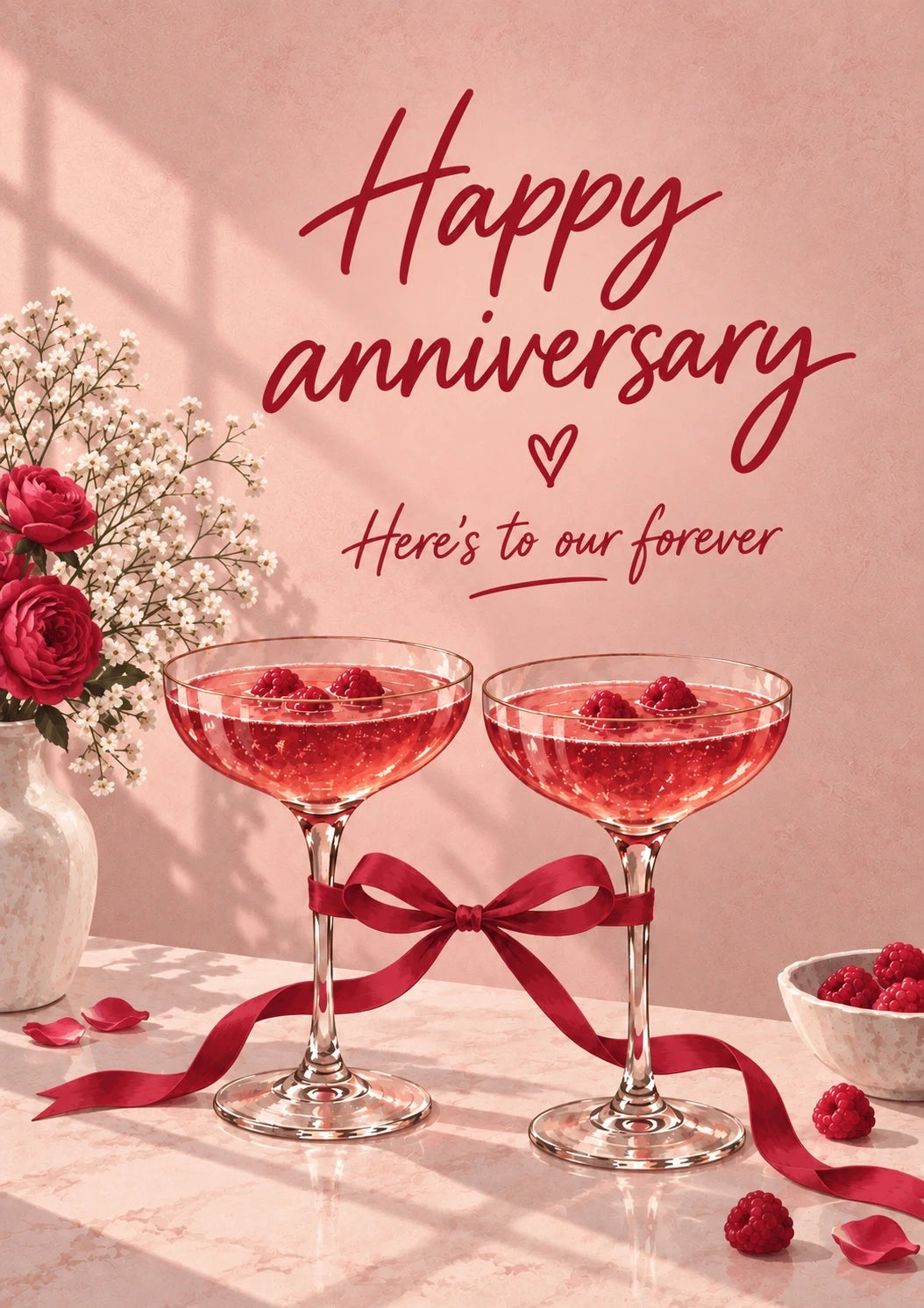 Anniversary - Personalised Card — with punch holes