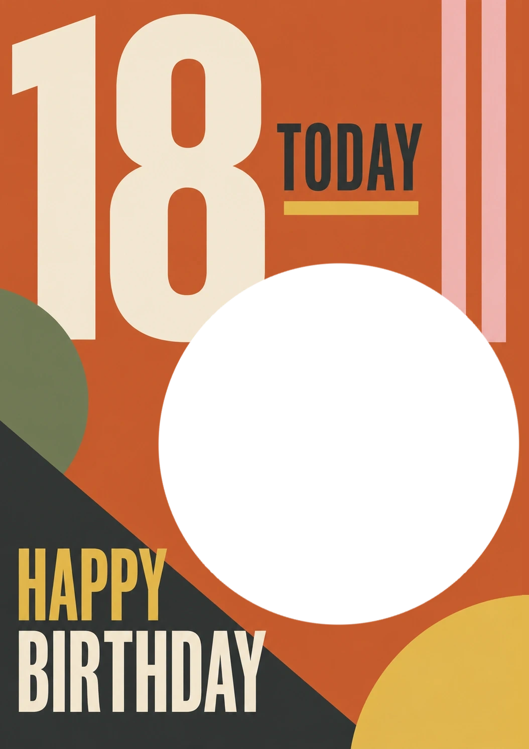 Birthdays - Personalised Card — with punch holes