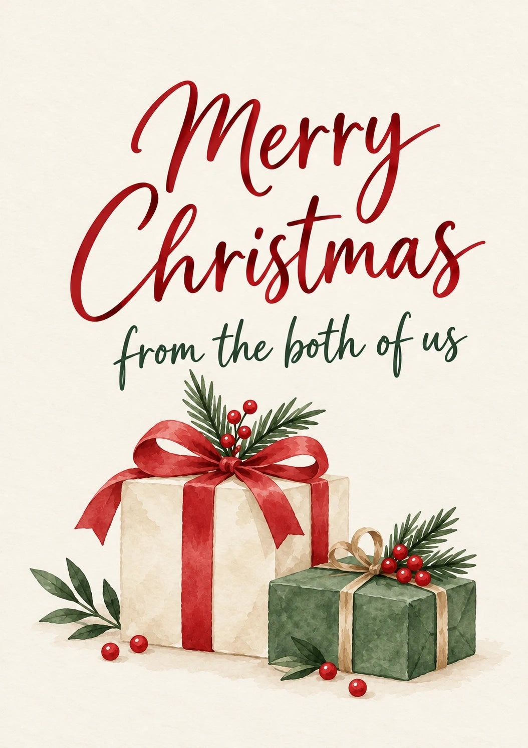 Christmas - Personalised Card — with punch holes