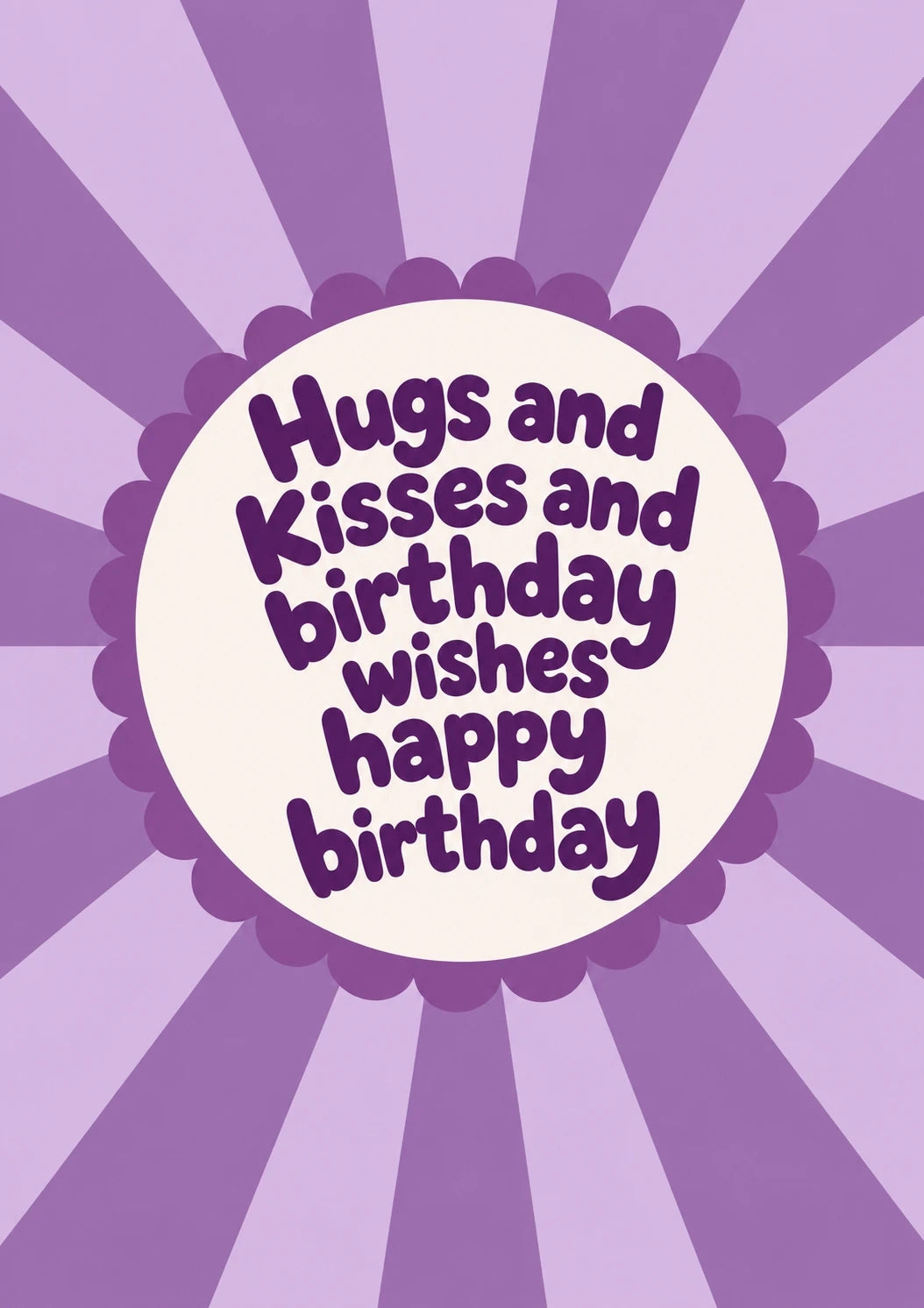 Birthdays - Personalised Card — with punch holes
