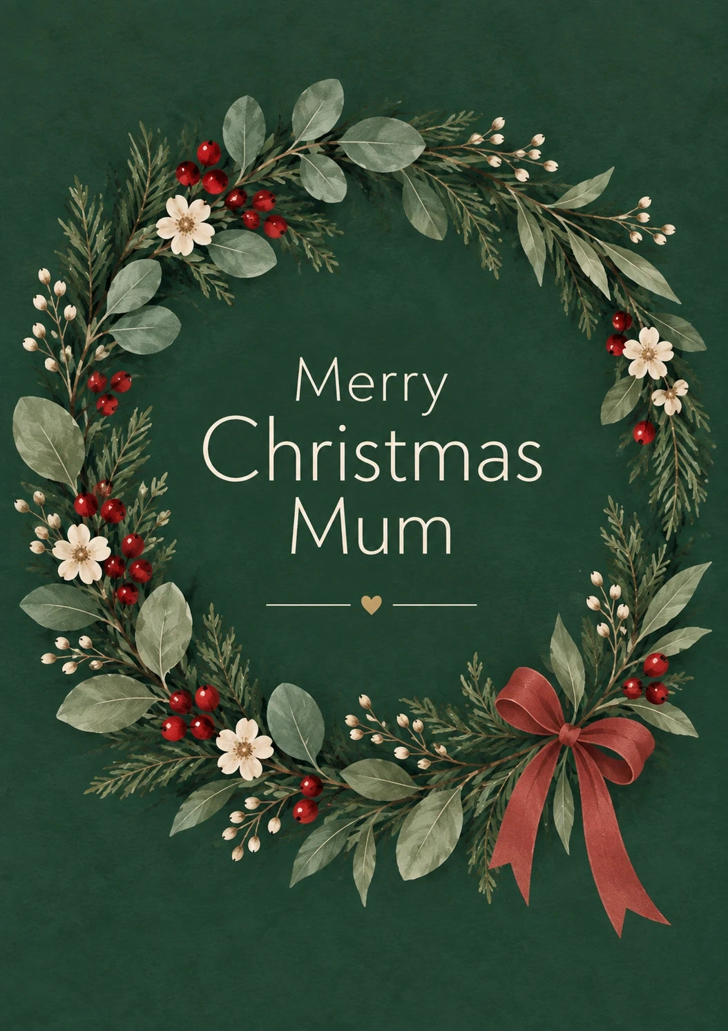Christmas - Personalised Card — with punch holes
