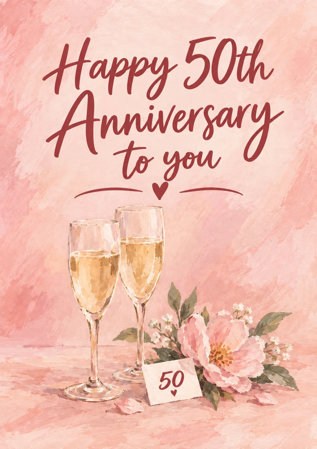 Anniversary - Personalised Card — with punch holes