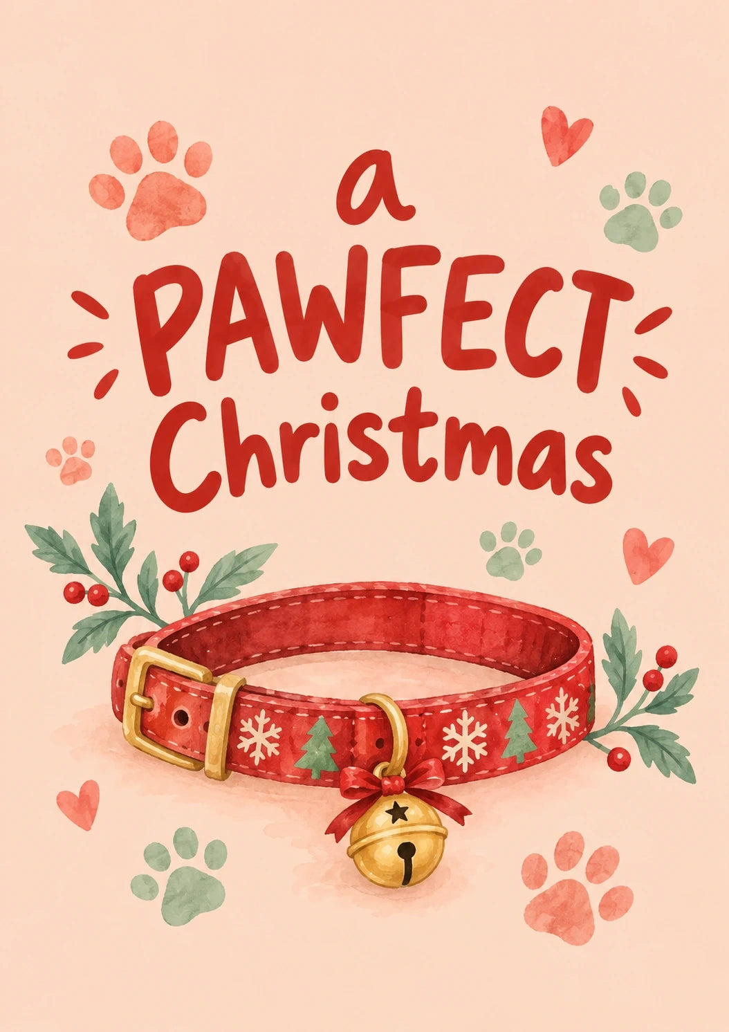 Christmas - Personalised Card — with punch holes