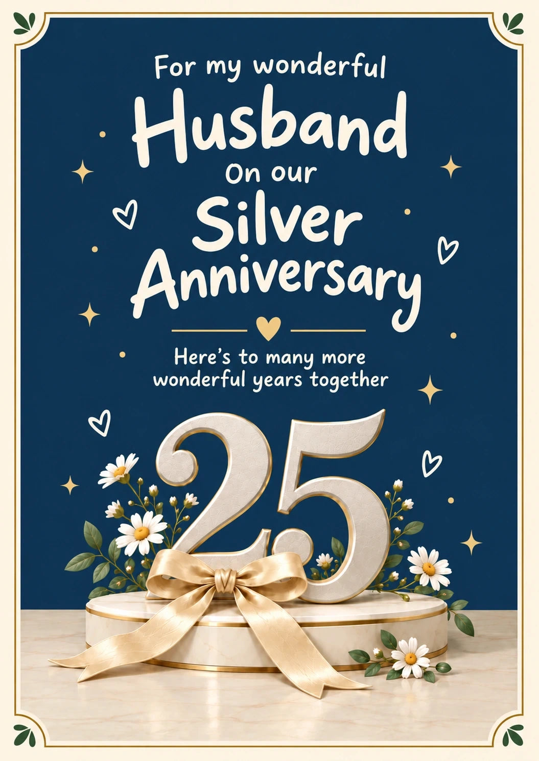 Anniversary - Personalised Card — with punch holes