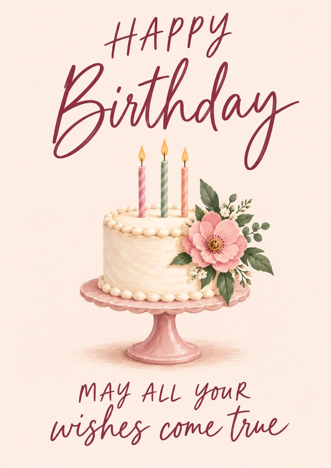 Birthdays - Personalised Card — with punch holes