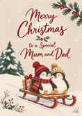 Load image into Gallery viewer, Christmas - Personalised Card — with punch holes
