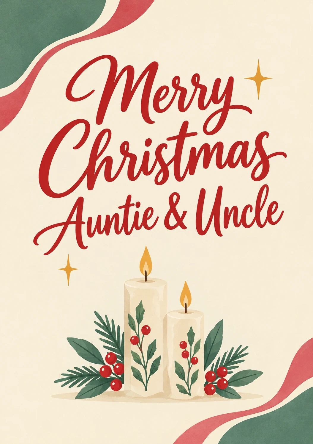 Christmas - Personalised Card — with punch holes