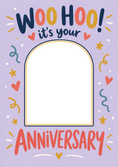 Load image into Gallery viewer, Anniversary - Personalised Card — with punch holes
