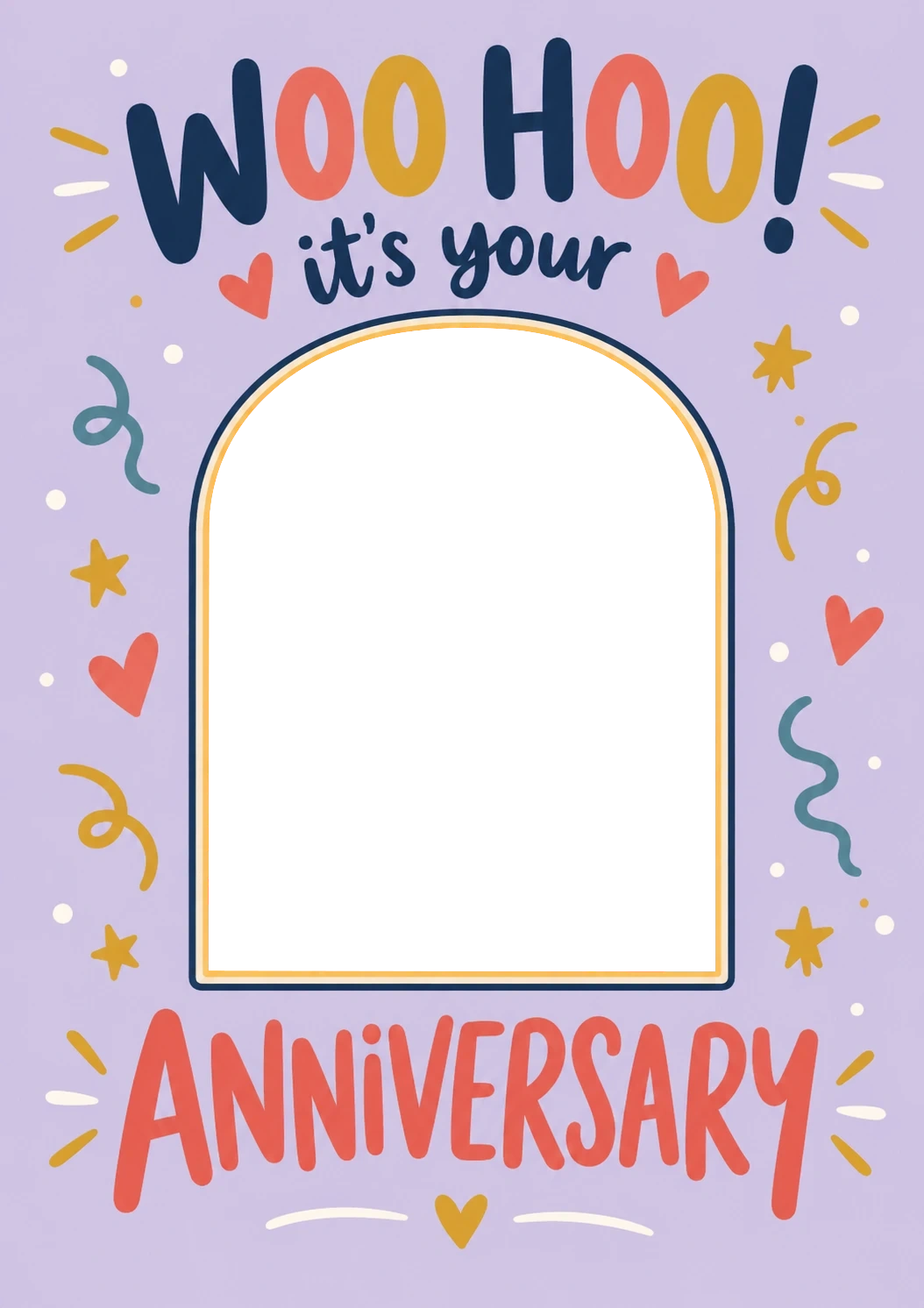 Anniversary - Personalised Card — with punch holes