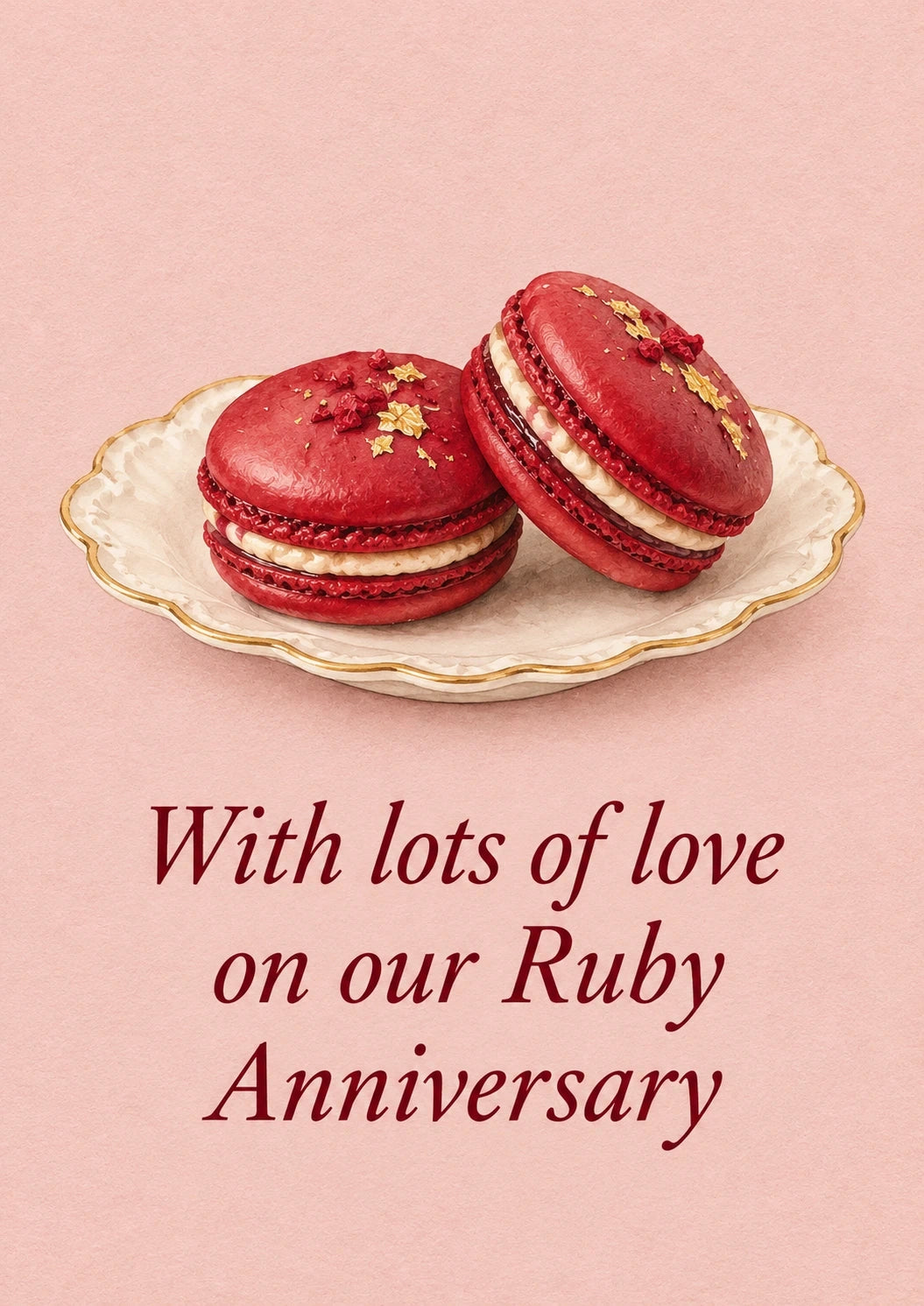 Anniversary - Personalised Card — with punch holes