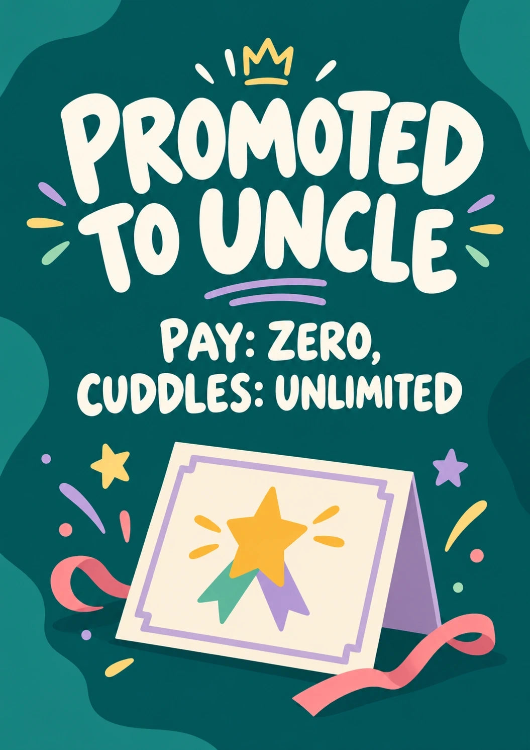 New baby - Personalised Card — with punch holes