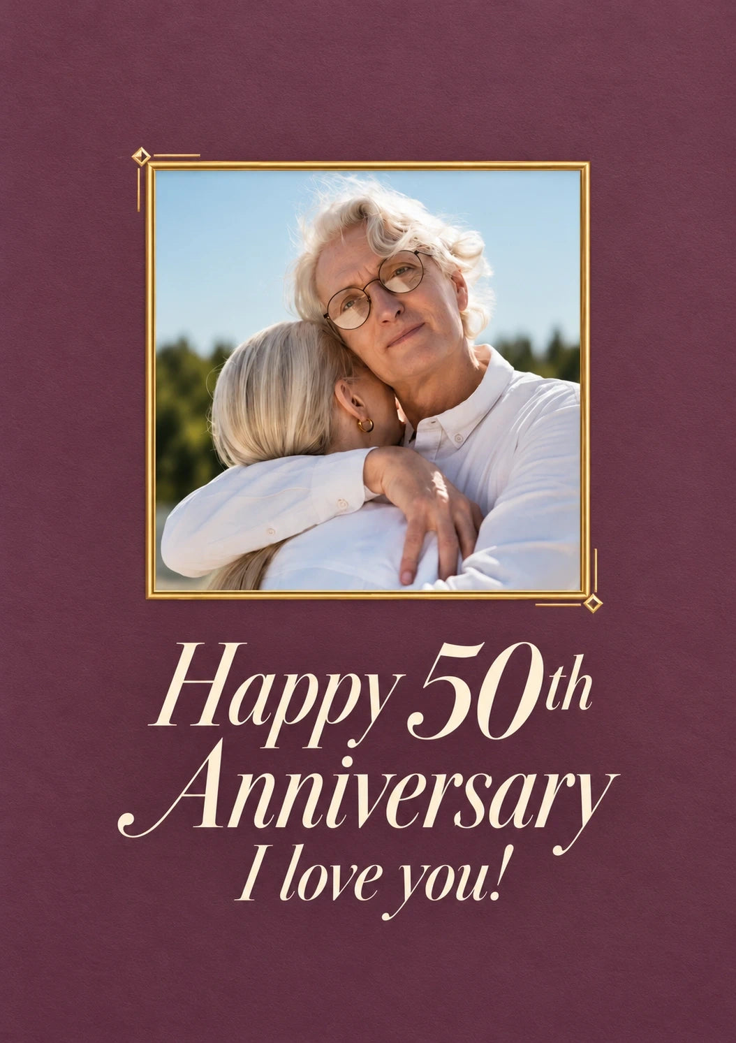Anniversary - Personalised Card — with punch holes